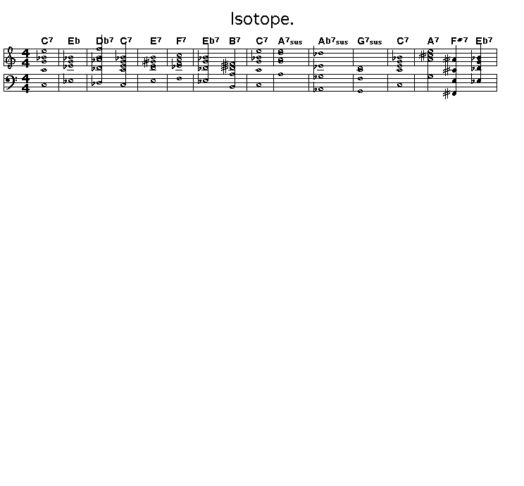 Isotope, p1: GIF image of the chord changes for Joe Henderson's "Isotope".