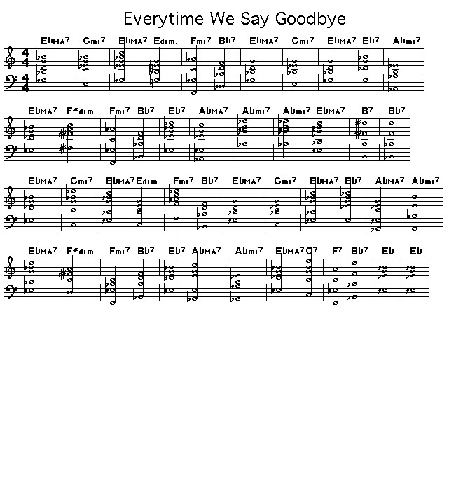 Everytime We Say Goodbye, p1: 