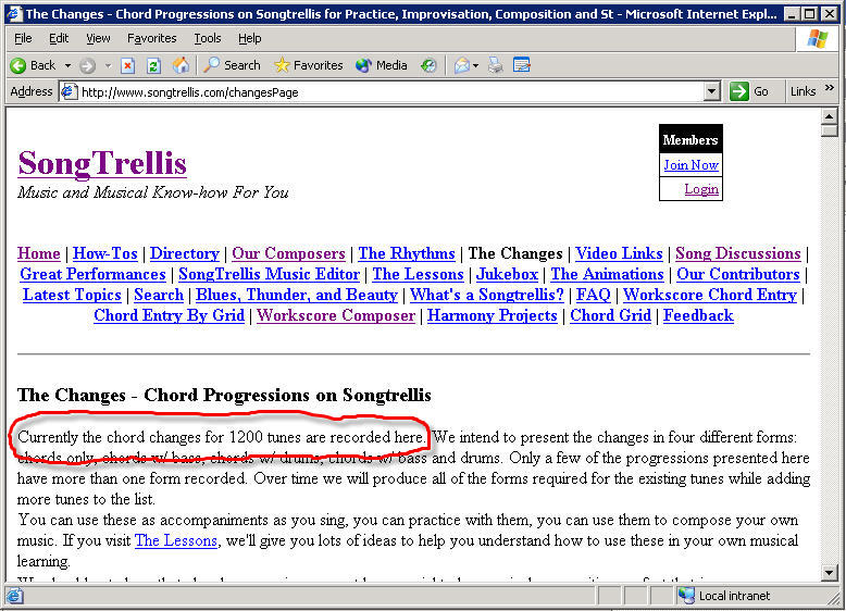 1200 Changes listed on SongTrellis today!: 