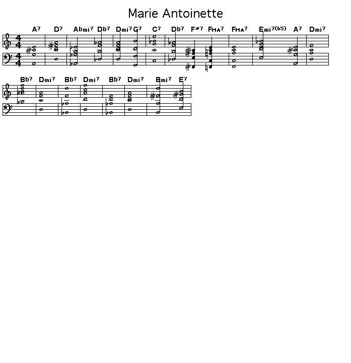 Marie Antoinette score: GIF rendering of the score of Wayne Shorter's "Marie Antoinette".